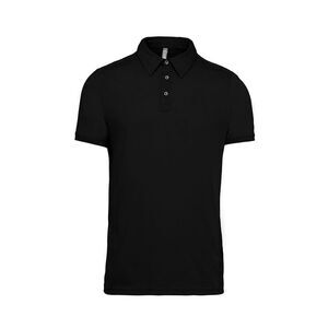 Kariban Mens Jersey Polo Shirt / Black